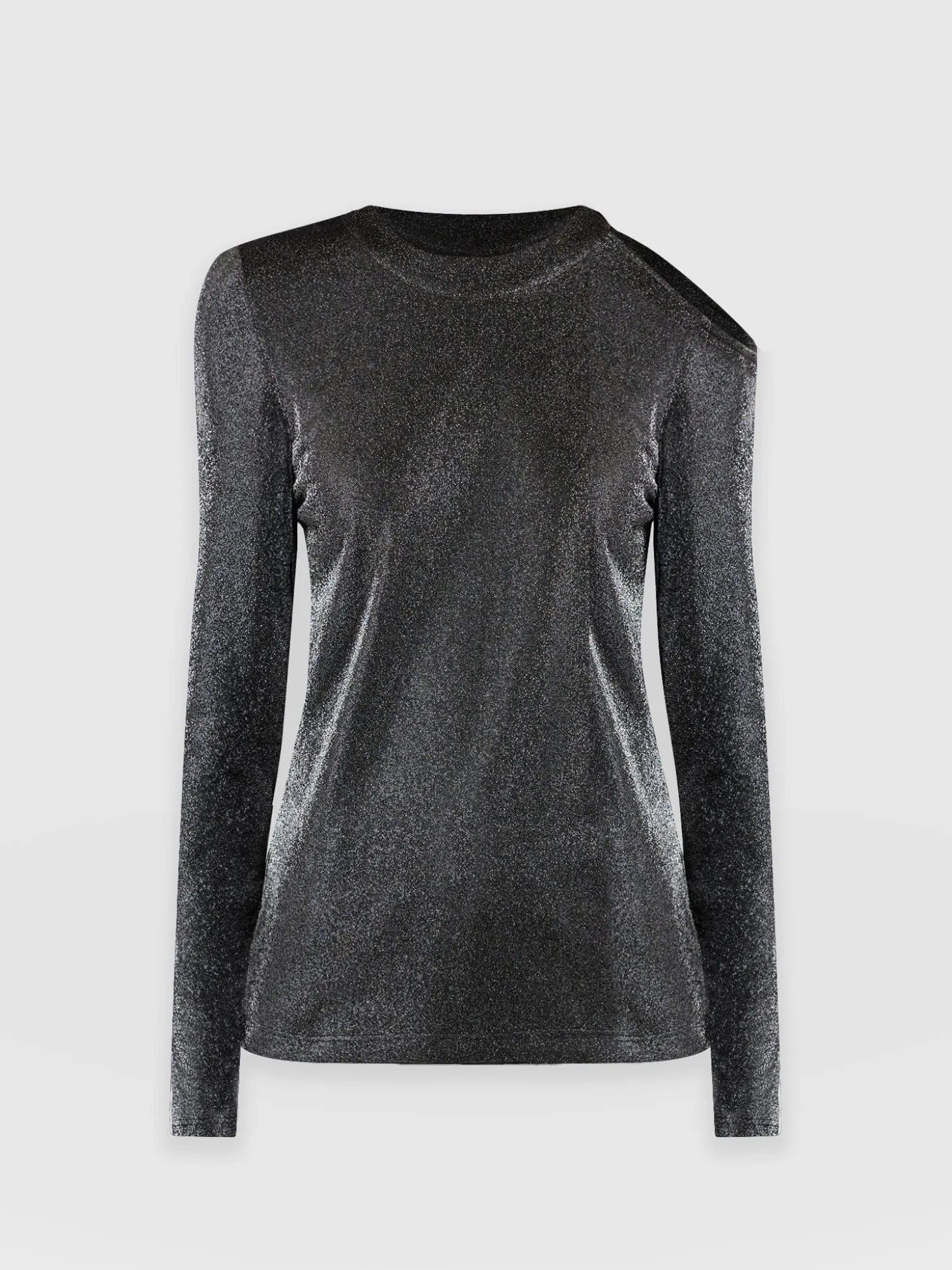 Jasna Cold Shoulder Tee - Silver