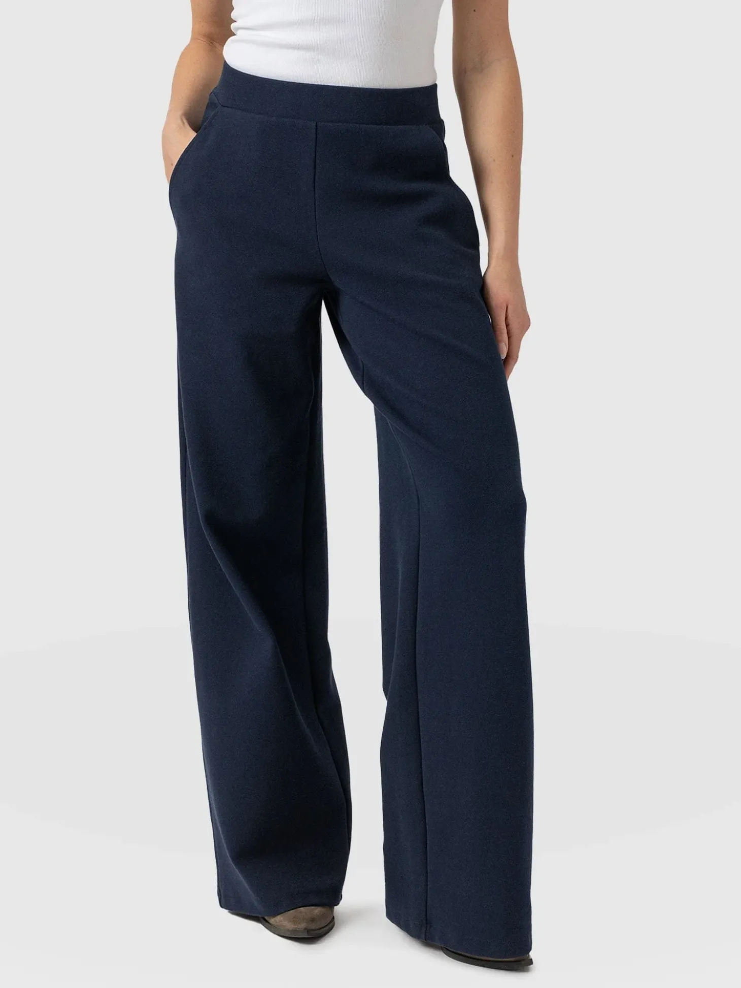 Keller Wide Leg Pant - Navy Twill