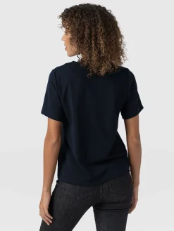 Keller Zip Up Tee - Navy