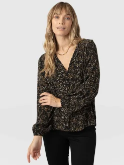 Kristen Blouse - Ditsy Leopard