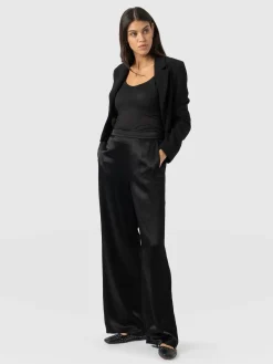 Langley Wide Leg Pant - Black