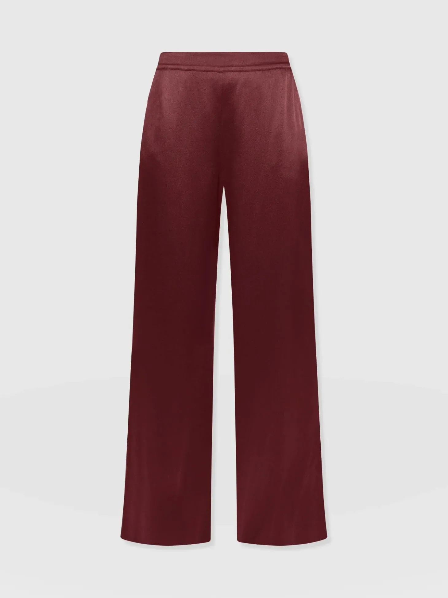 Langley Wide Leg Pant - Maroon