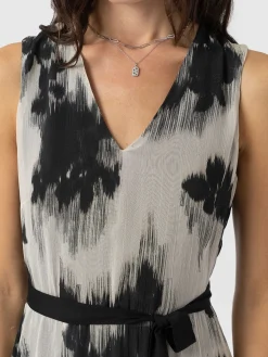 Lexi High Low Dress - White Fade Floral