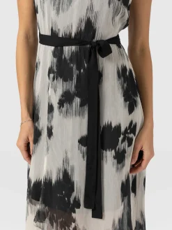 Lexi High Low Dress - White Fade Floral