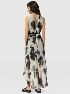 Lexi High Low Dress - White Fade Floral