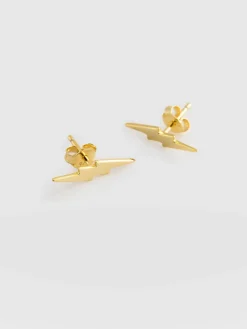 Lightning Earrings - Gold