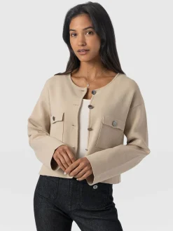 Maeva Knit Jacket - Cream