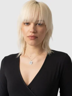 Maggie Wrap Midi Dress - Black