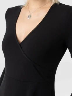 Maggie Wrap Midi Dress - Black