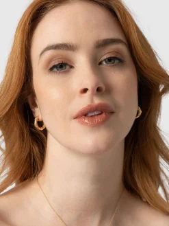 Molten Hoop Earrings - Gold