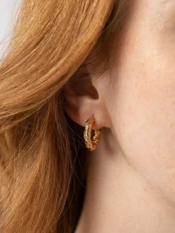 Molten Hoop Earrings - Gold