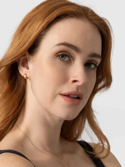 Molten Huggie Earrings - Gold