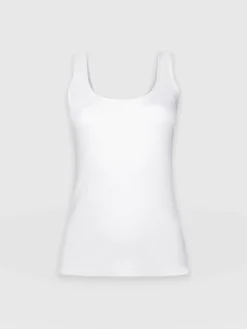 Olivia Rib Vest - White