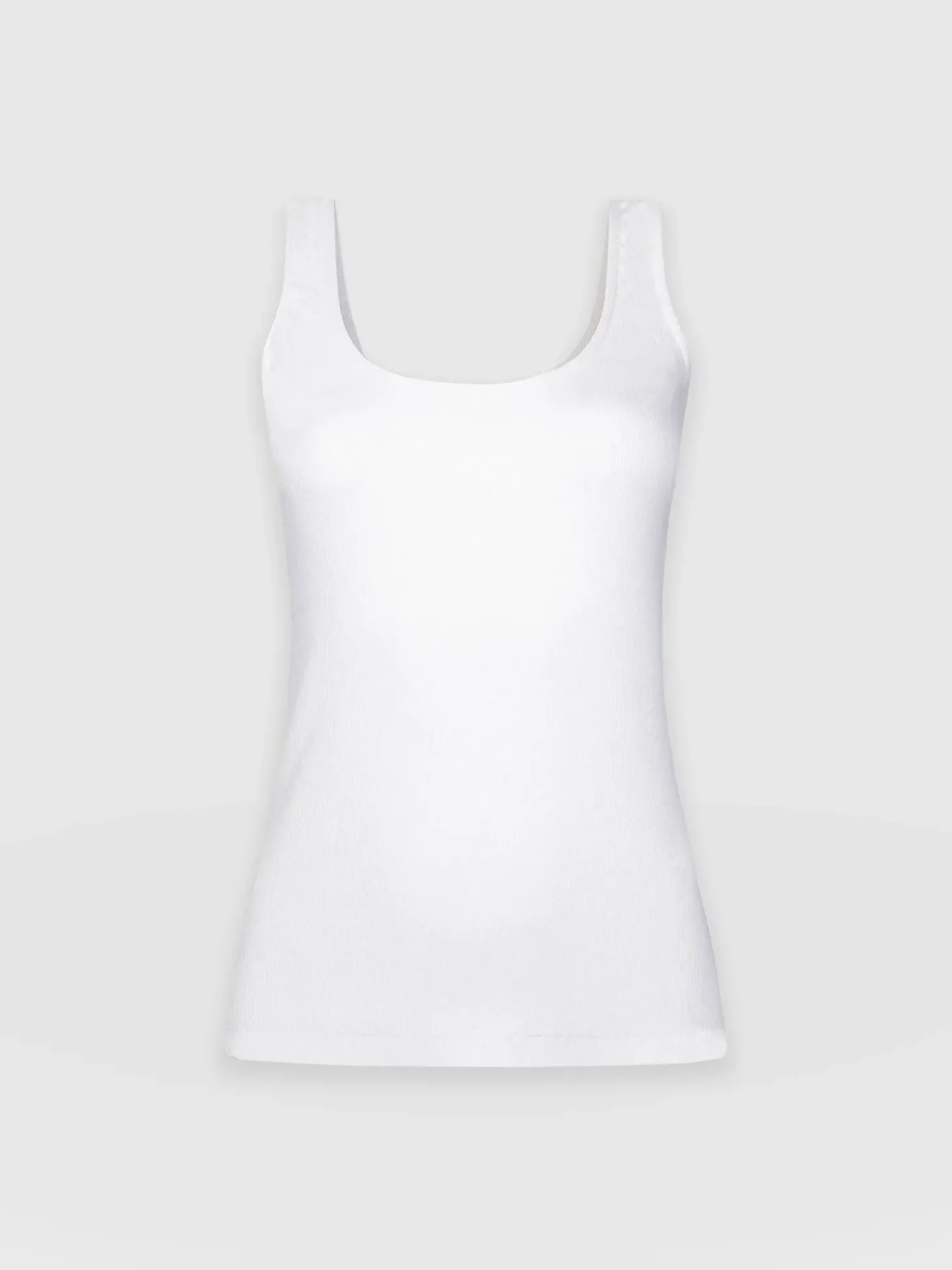 Olivia Rib Vest - White