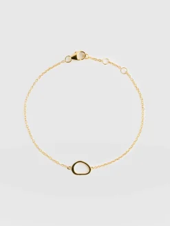 Organic Open Oval Bracelet - Gold