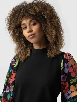 Penny Puff Sleeve Long Sleeve - Pop Floral