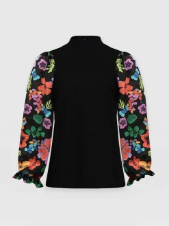 Penny Puff Sleeve Long Sleeve - Pop Floral