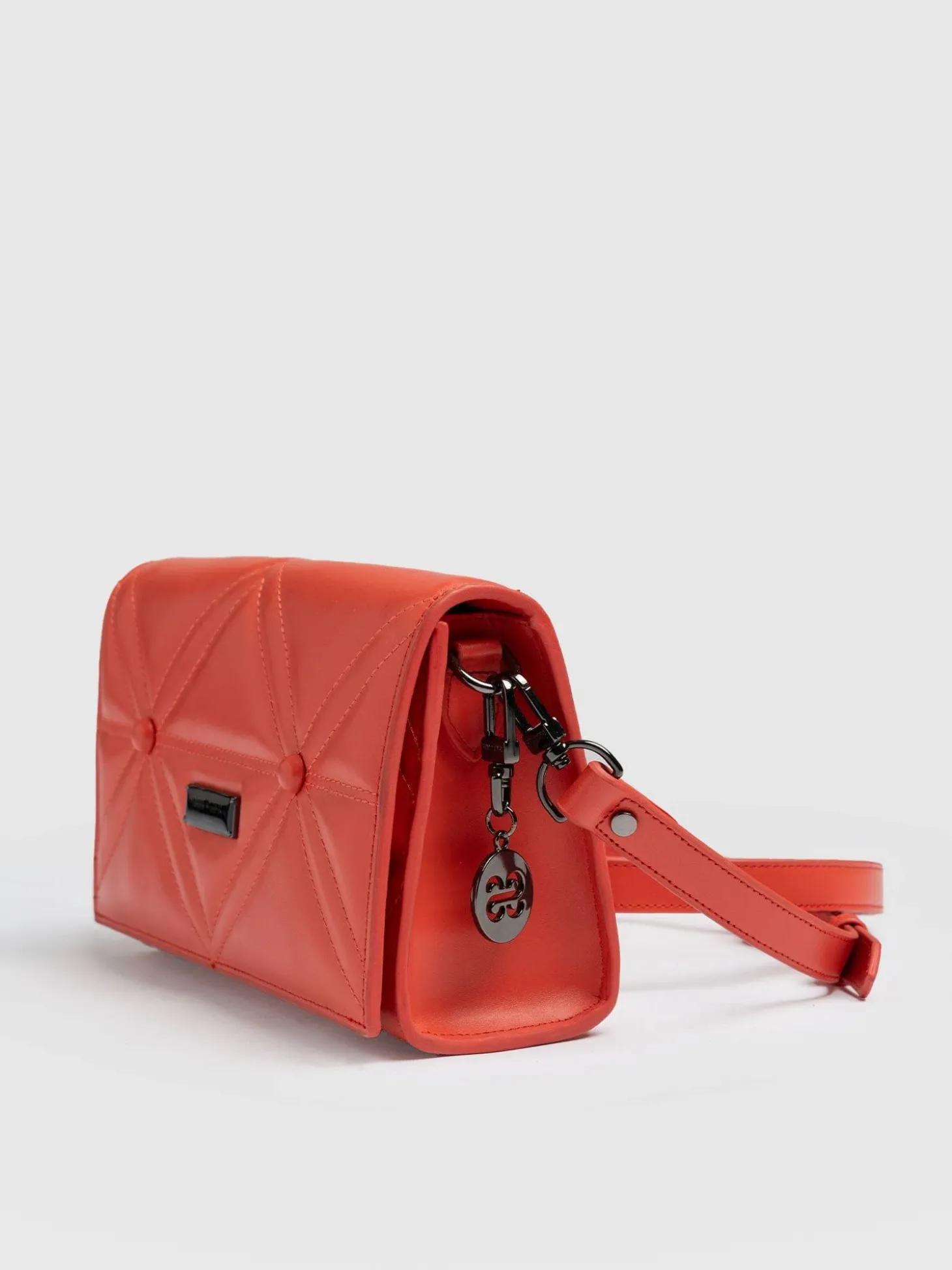 Quilted Keira Cross Body Bag - Coral