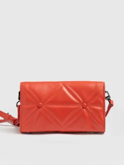 Quilted Keira Cross Body Bag - Coral