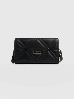 Quilted Keira Cross Body Bag - Black