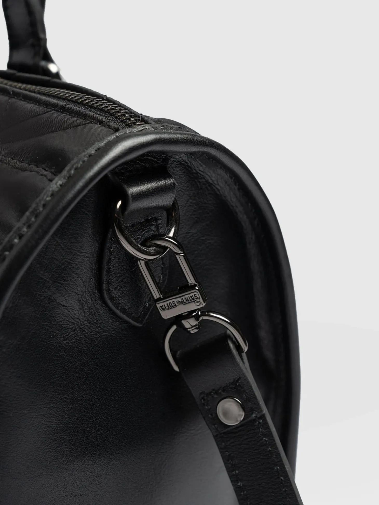 Quilted Maeve Duffle Bag - Black