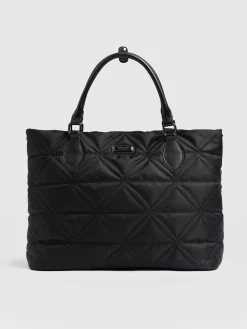 Quilted Selene Shopper Bag - Black