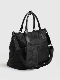 Quilted Selene Shopper Bag - Black