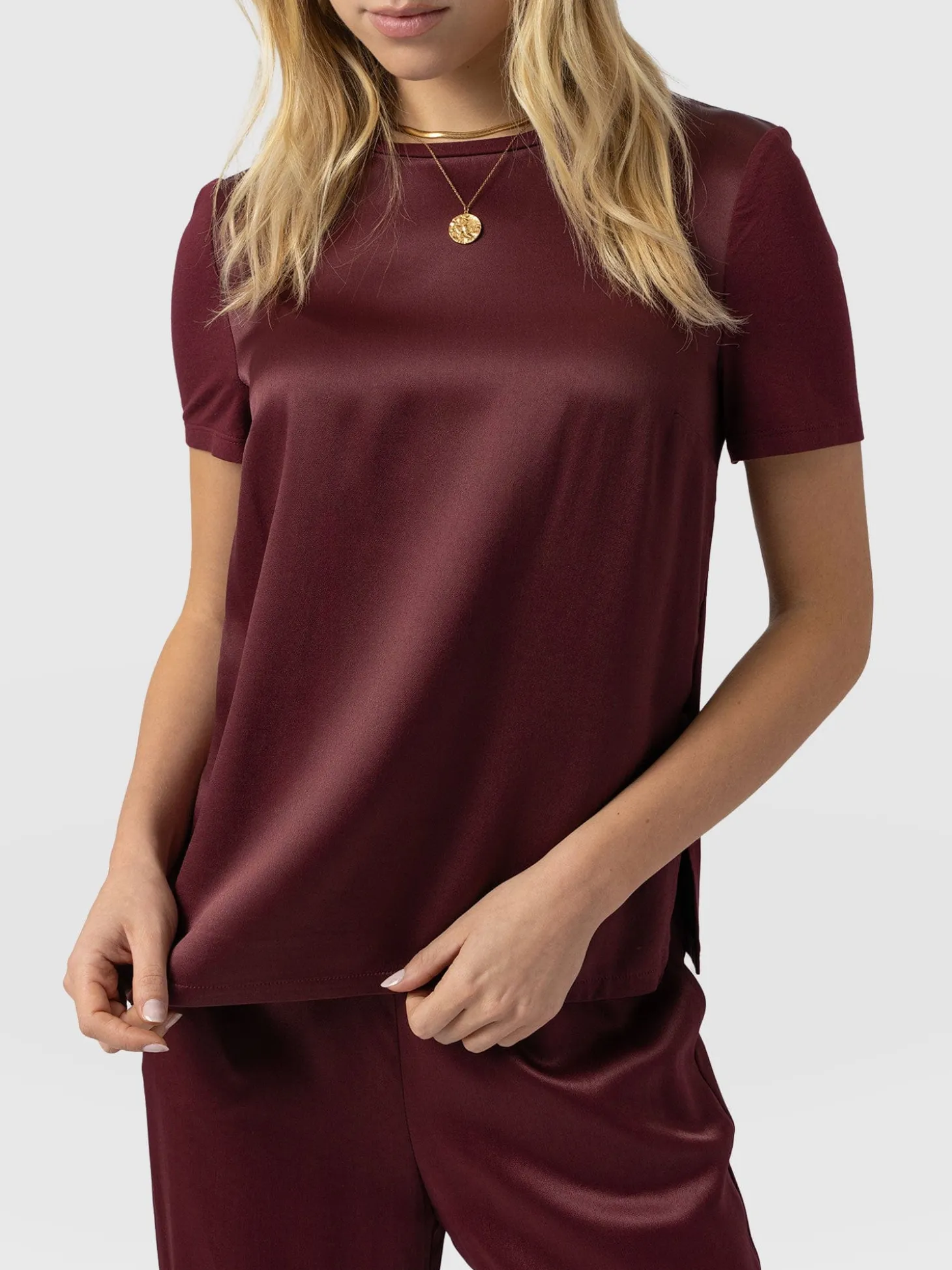 Rayner Contrast Tee - Maroon