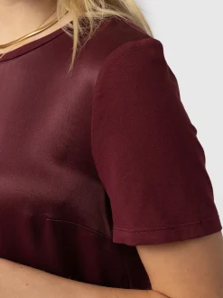 Rayner Contrast Tee - Maroon