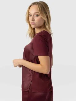 Rayner Contrast Tee - Maroon