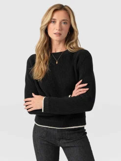 Remy Crop Sweater - Black