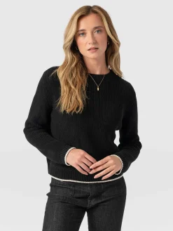 Remy Crop Sweater - Black