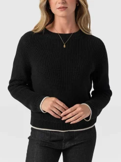 Remy Crop Sweater - Black