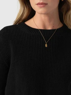 Remy Crop Sweater - Black