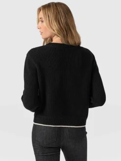 Remy Crop Sweater - Black