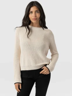 Remy Crop Sweater - Cream