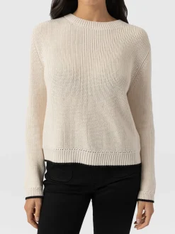 Remy Crop Sweater - Cream