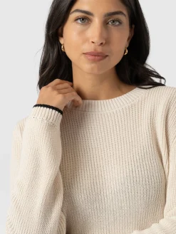 Remy Crop Sweater - Cream