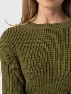 Remy Crop Sweater - Khaki