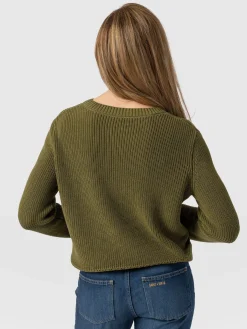Remy Crop Sweater - Khaki