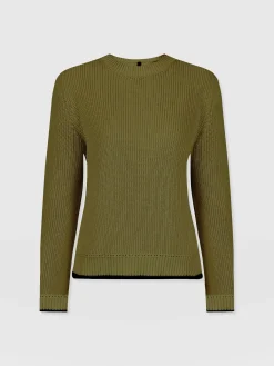 Remy Crop Sweater - Khaki