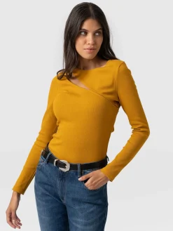 Reveal Tee Long Sleeve - Ochre