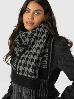 Rock Houndstooth Scarf - Black/Grey
