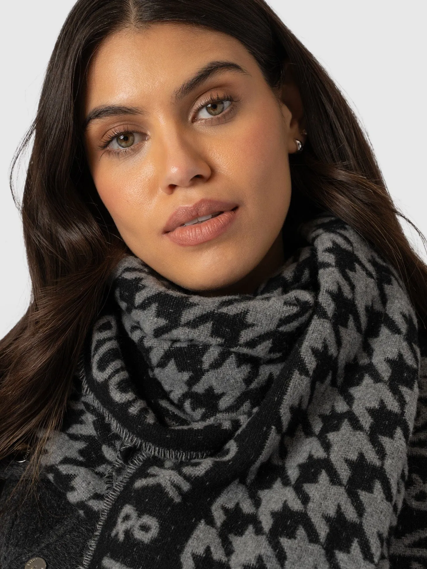Rock Houndstooth Scarf - Black/Grey