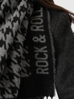 Rock Houndstooth Scarf - Black/Grey