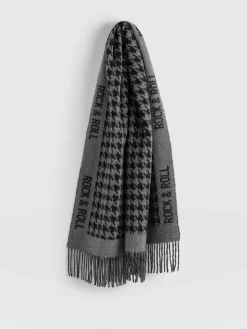 Rock Houndstooth Scarf - Black/Grey