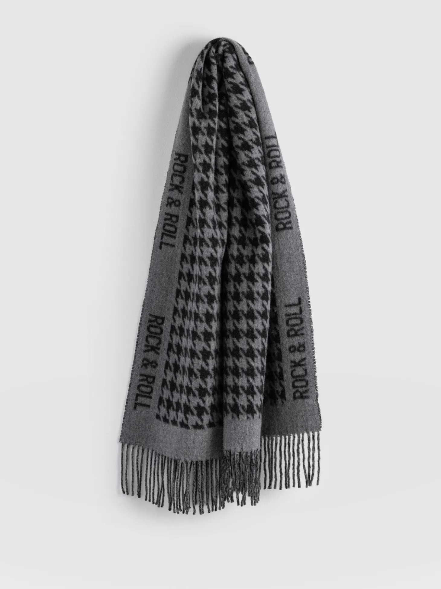 Rock Houndstooth Scarf - Black/Grey
