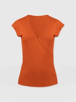 Rosa Wrap Tee - Amber