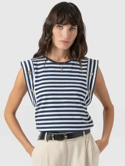 Rowan Tee - Navy Stripe