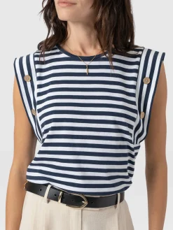 Rowan Tee - Navy Stripe